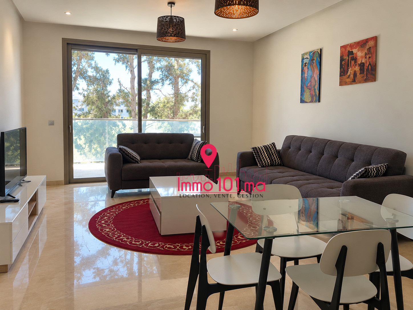 Location appartement meublé à l’Orangeraie – Souissi ZLLAM2587